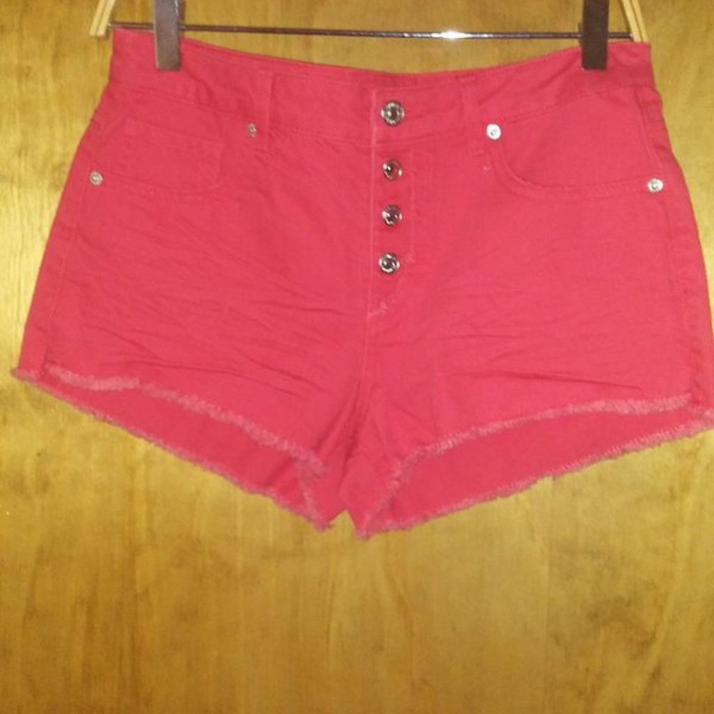 New Forever 21 red cut off shorts size Small